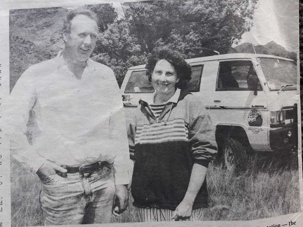 Lee and Geoff - your tour guides in 1992